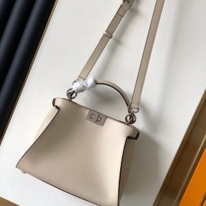 Peekaboo ISeeU Small 27cm Bag ivory lambskin gold hardware