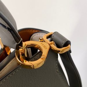 Peekaboo ISeeU Small 27cm Bag grey lambskin gold hardware