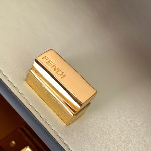 Peekaboo ISeeU Small 27cm Bag grey lambskin gold hardware