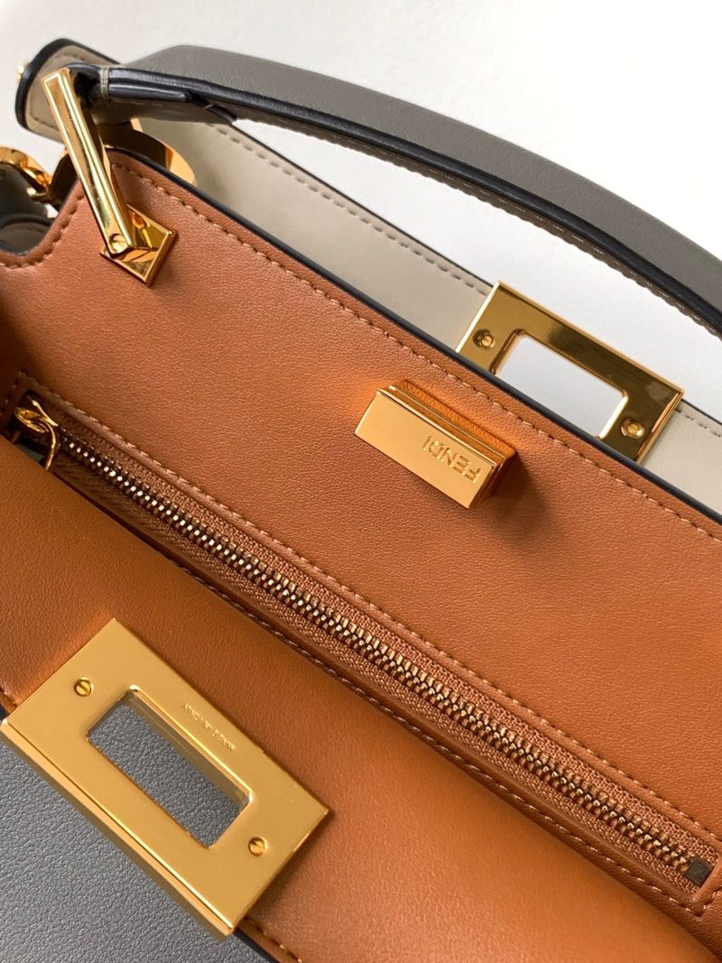 Peekaboo ISeeU Small 27cm Bag grey lambskin gold hardware