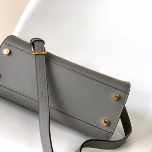 Peekaboo ISeeU Small 27cm Bag grey lambskin gold hardware