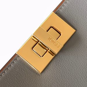 Peekaboo ISeeU Small 27cm Bag grey lambskin gold hardware