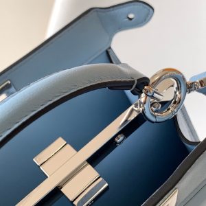 Peekaboo ISeeU Petite 20 Bag Baby Blue Lambskin Shw