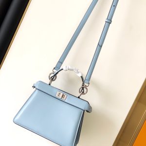 Peekaboo ISeeU Petite 20 Bag Baby Blue Lambskin Shw