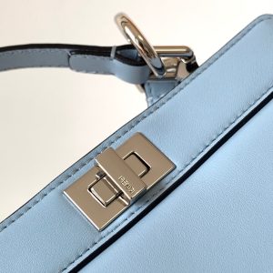 Peekaboo ISeeU Petite 20 Bag Baby Blue Lambskin Shw