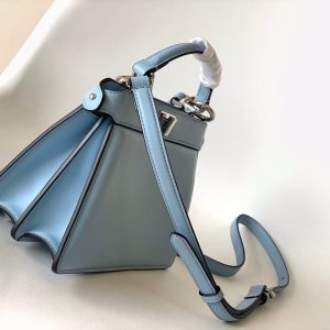 Peekaboo ISeeU Petite 20 Bag Baby Blue Lambskin Shw