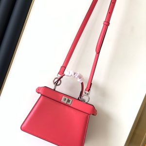 Peekaboo ISeeU Petite 20 Bag Hot Pink Lambskin Shw