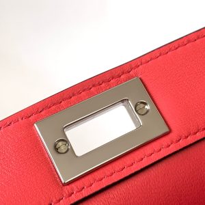 Peekaboo ISeeU Petite 20 Bag Hot Pink Lambskin Shw