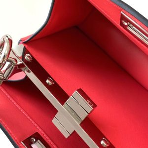 Peekaboo ISeeU Petite 20 Bag Hot Pink Lambskin Shw