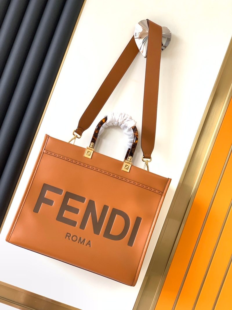 Fendi Sunshine Medium Bag 35 Tan Leather