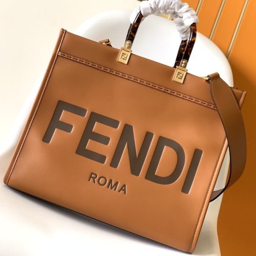 Fendi Sunshine Medium Bag 35 Tan Leather