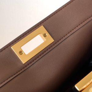 Peekaboo ISeeU Small 27cm Bag yellow lambskin gold hardware