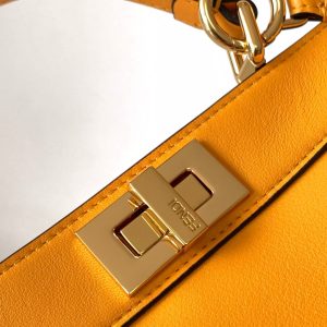 Peekaboo ISeeU Small 27cm Bag yellow lambskin gold hardware