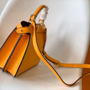 Peekaboo ISeeU Small 27cm Bag yellow lambskin gold hardware