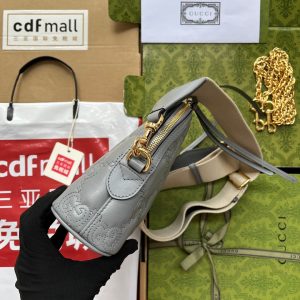 20220730_i1659155279_2881_3_jpg MATELASSÉ LEATHER SHOULDER BAG 23 IN GRAY EMBOSSED CALFSKIN GOLD HARDWARE