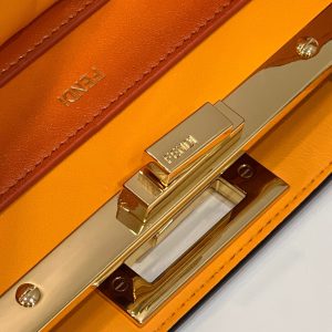 PEEKABOO ISEEU 33 IN ORANGE OMBRE SMOOTH CALFSKIN GOLD HARDWARE