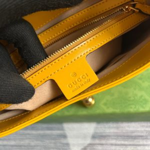 GG JACKIE SMALL 28 SHOULDER BAG IN YELLOW CALFSKIN