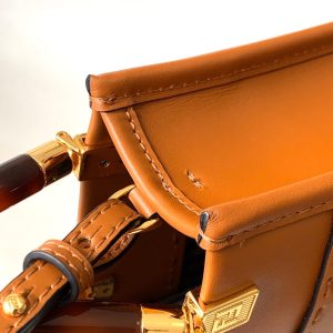 Fendi Mini Sunshine Shopper Bag 18 Tan Leather