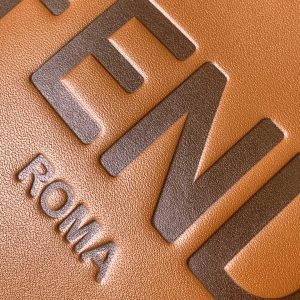 Fendi Mini Sunshine Shopper Bag 18 Tan Leather