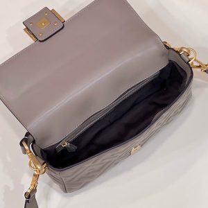 20220824_i1661331428_6934_8_jpg_12f955c9-a531-42f7-88dc-0723154ff255 BAGUETTE WITH FF MOTIF 27 IN PINE CONE SOFT LAMBSKIN GOLD HARDWARE