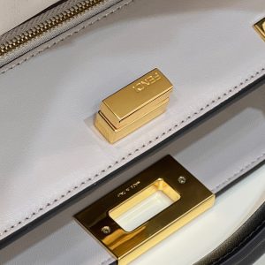 FendiI PEEKABOO 27 IN BLACK CALFSKIN WITH GOLD HARDWARE