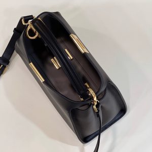 FendiI PEEKABOO 27 IN BLACK CALFSKIN WITH GOLD HARDWARE