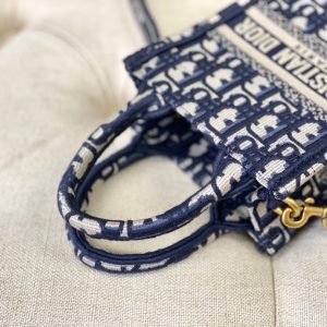 LADY 18 BAG IN BLUE OBLIQUE JACQUARD