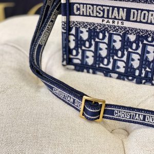 LADY 18 BAG IN BLUE OBLIQUE JACQUARD