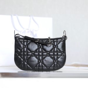 MINI CARO BAG 25 IN BLACK LAMBSKIN