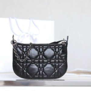 MINI CARO BAG 25 IN BLACK LAMBSKIN
