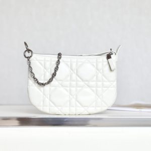 MINI CARO BAG 25 IN WHITE LAMBSKIN