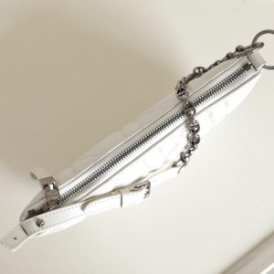 MINI CARO BAG 25 IN WHITE LAMBSKIN