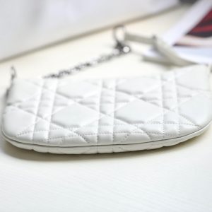 MINI CARO BAG 25 IN WHITE LAMBSKIN