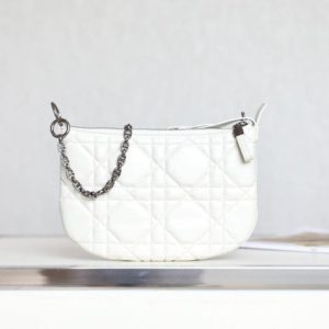MINI CARO BAG 25 IN WHITE LAMBSKIN
