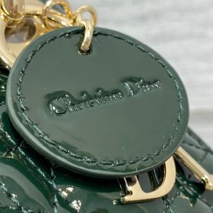 mini lady 17 blue green patent calfskin