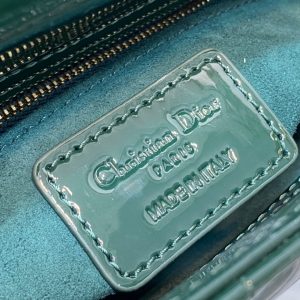 mini lady 17 blue green patent calfskin
