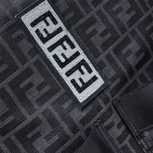 FendiI STRIKE LARGE 46 FF BLACK JACQUARD FABRIC BACKPACK