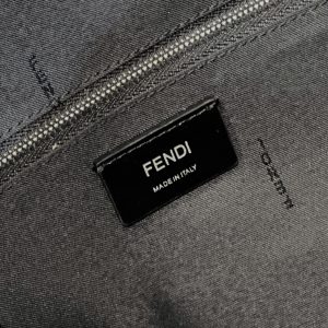 FendiI STRIKE LARGE 46 FF BLACK JACQUARD FABRIC BACKPACK