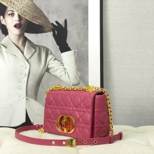SMALL CARO BAG 20 DARK PINK CALFSKIN