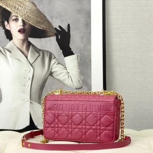 SMALL CARO BAG 20 DARK PINK CALFSKIN