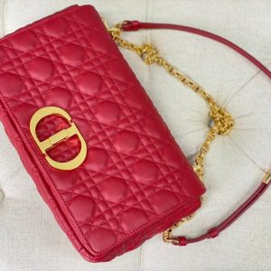 LARGE CARO BAG 28 RED CALFSKIN