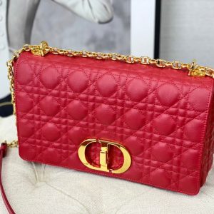 LARGE CARO BAG 28 RED CALFSKIN
