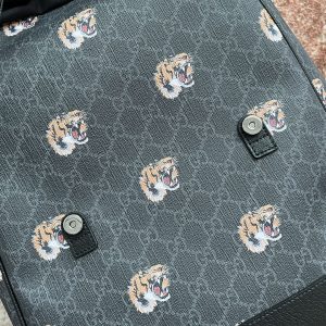 20220920_i1663656729_1995_7_jpg TIGER PRINT MEDIUM BACKPACK 43 IN BLACK CANVAS AND LEATHER TRIM