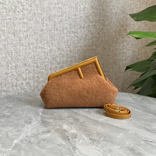 20220924_i1663997123_2036_2_jpg FendiI FIRST MINI 26 BAG IN CIDER BROWN WOOL WITH GOLD HARDWARE