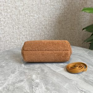 FendiI FIRST MINI 26 BAG IN CIDER BROWN WOOL WITH GOLD HARDWARE