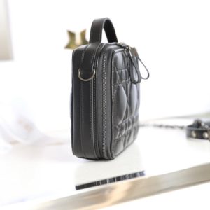 CARO BOX BAG 19 IN BLACK CALFSKIN