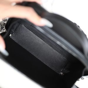 CARO BOX BAG 19 IN BLACK CALFSKIN