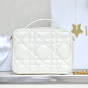 CARO BOX BAG 19 IN WHITE CALFSKIN