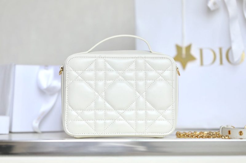CARO BOX BAG 19 IN WHITE CALFSKIN