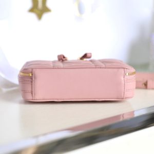 CARO BOX BAG 19 IN LIGHT PINK CALFSKIN